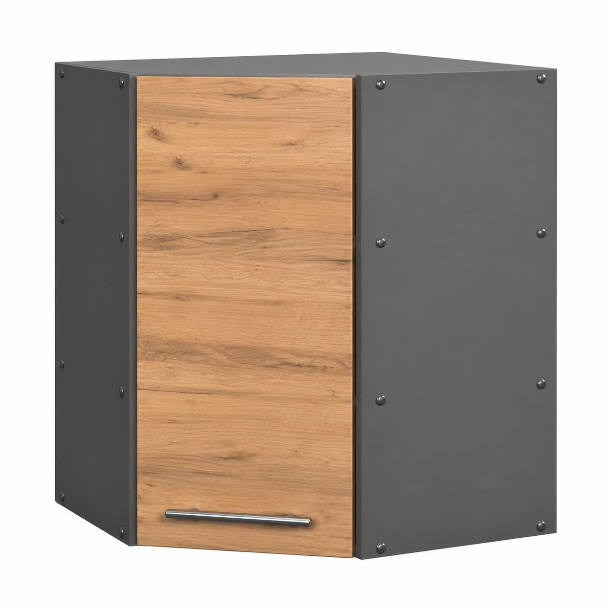Fame-Line Eckhängevitrine, Eiche Goldkraft, 57 cm, kompatibel mit Fame-Line Modulen