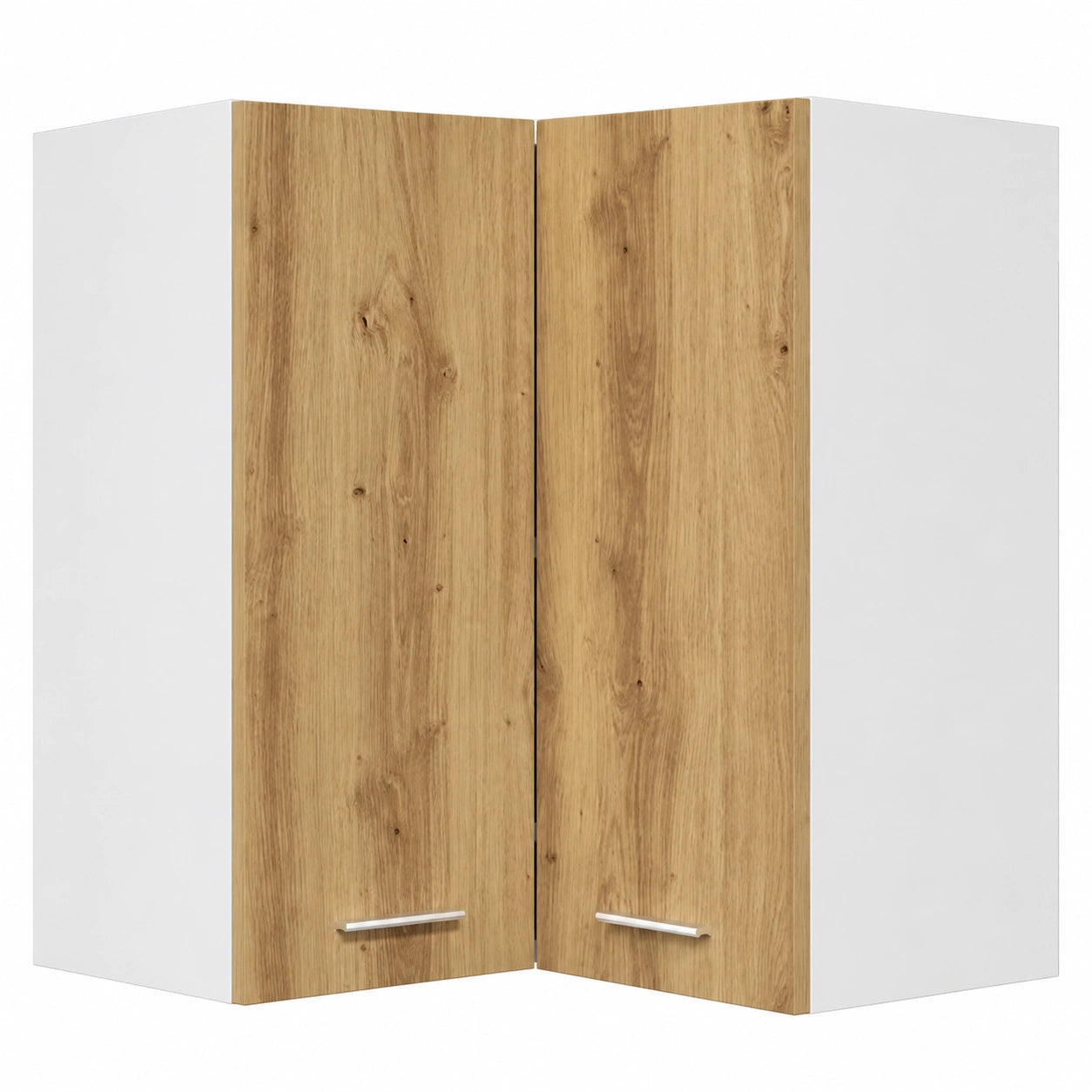 Eck-Hängeschrank Lyon in Artisan-Eiche, 57x57x60 cm, für moderne Küchen