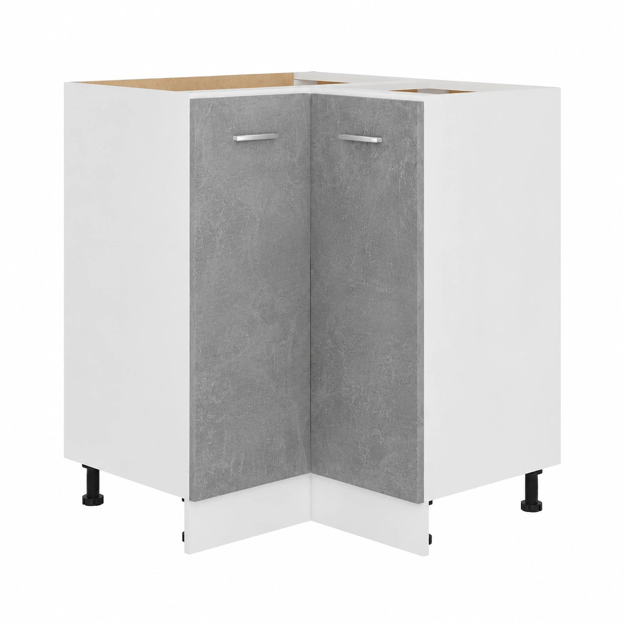 Eckunterschrank Lyon Betongrau 76x76x82 cm Küchenmöbel