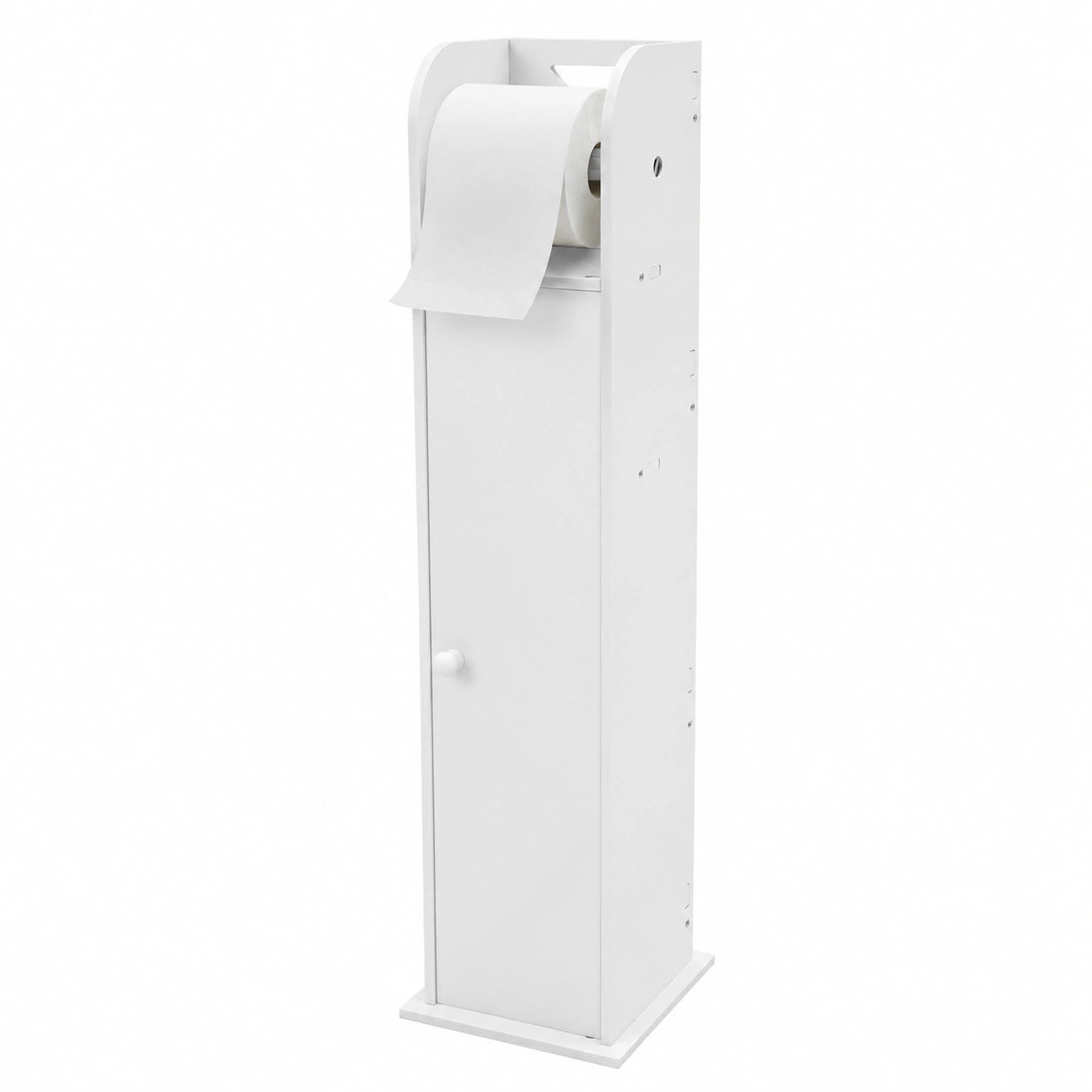Kompakter Eck-Badezimmerschrank mit Toilettenpapierhalter