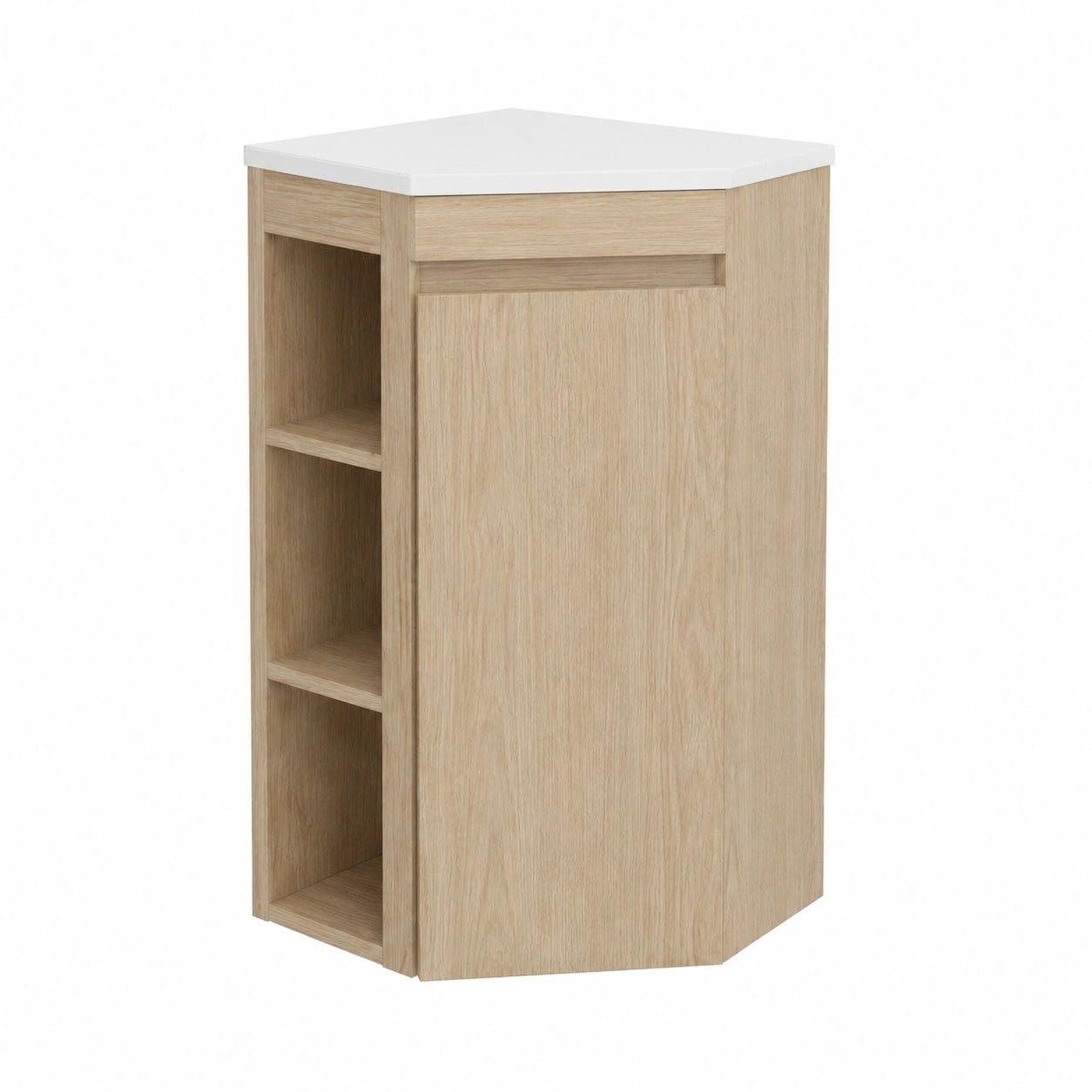 Eck-Waschtisch Sorrento mit Spiegelschrank und Wasserhahn