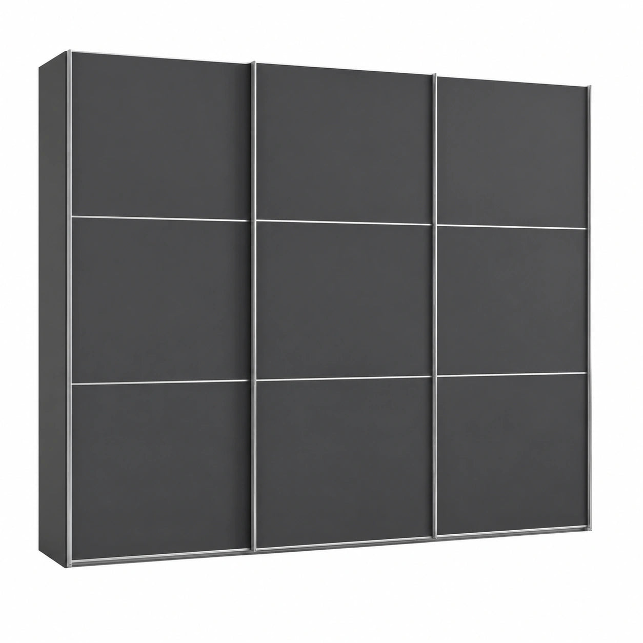 Staud Schwebetürenschrank Includo 3-türig, Vulkan Dekor, Premium Qualität, H 222 cm, B 298 cm, T 68 cm