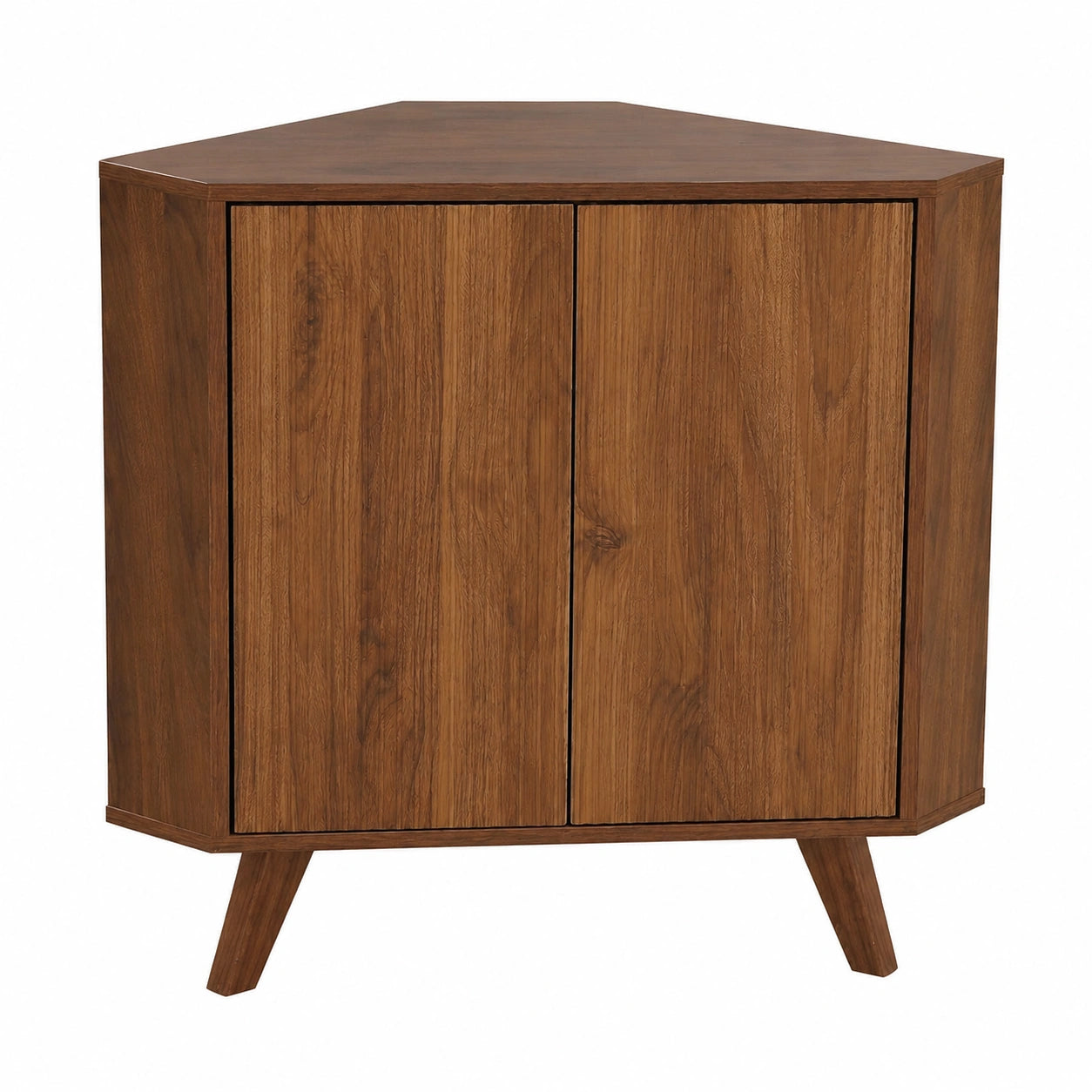 Moderner Holz-Eckschrank mit Wellenmuster – platzsparend für Wohnzimmer, Schlafzimmer und Bad
