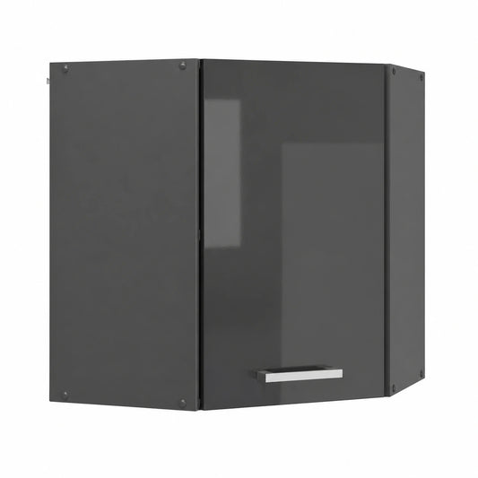 Vicco R-Line Eckschrank, Hochglanz Anthrazit, 57 cm, modular kombinierbar
