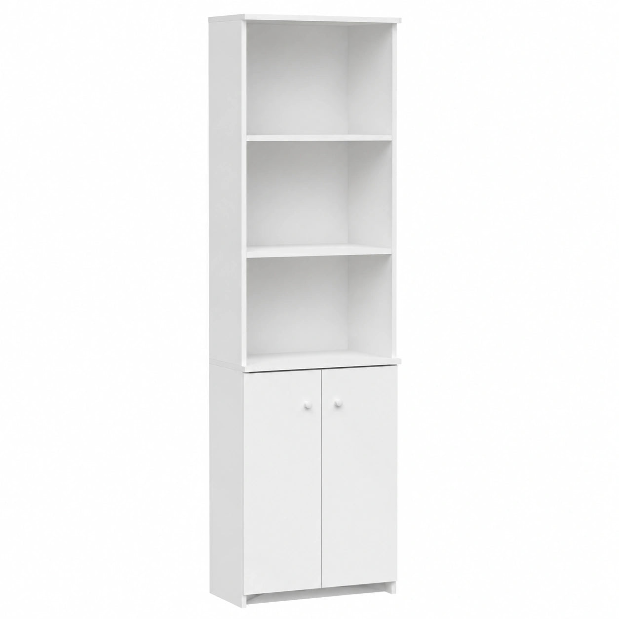 Livinity Eck-Badschrank Fucino, Weiß, 2 Türen, 52 x 175 cm