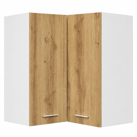 Eck-Hängeschrank Lyon in Artisan-Eiche, 57x57x60 cm, für moderne Küchen