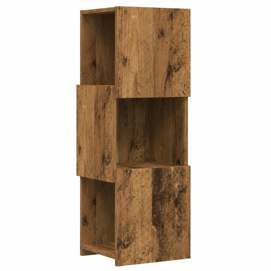 Eckschrank aus Altholz 30,5x30x95cm, platzsparend und modern