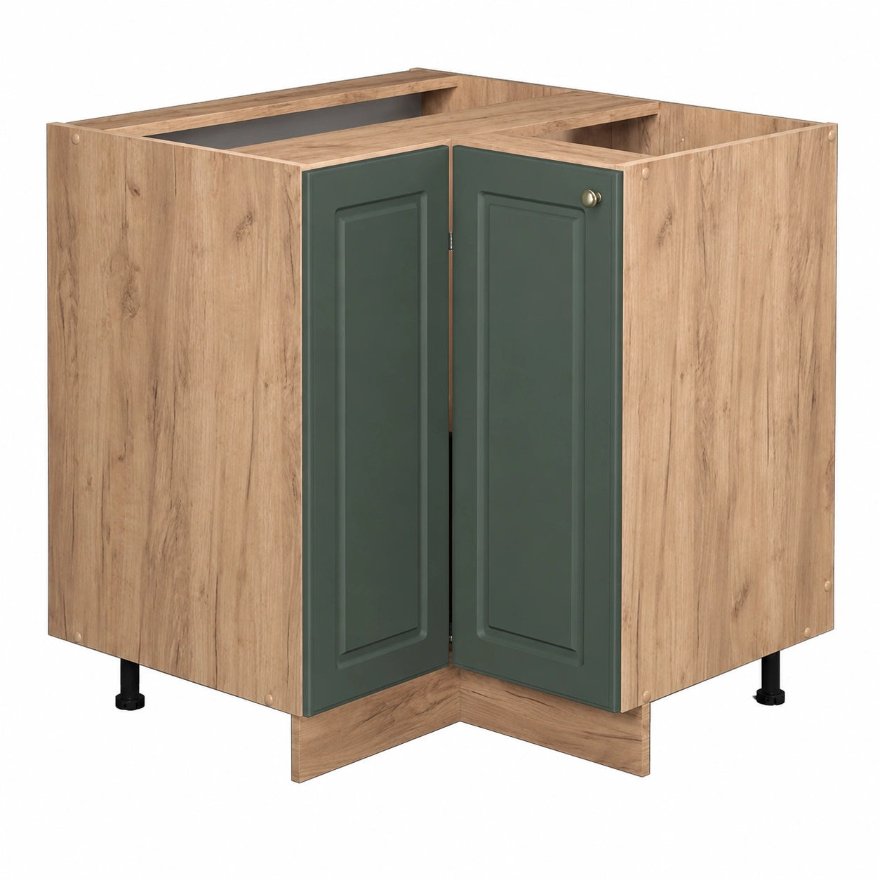Vicco Eckunterschrank Fame-Line, Grün-Gold Landhausstil, 80,5 cm, kombinierbar mit Fame-Line Modulen