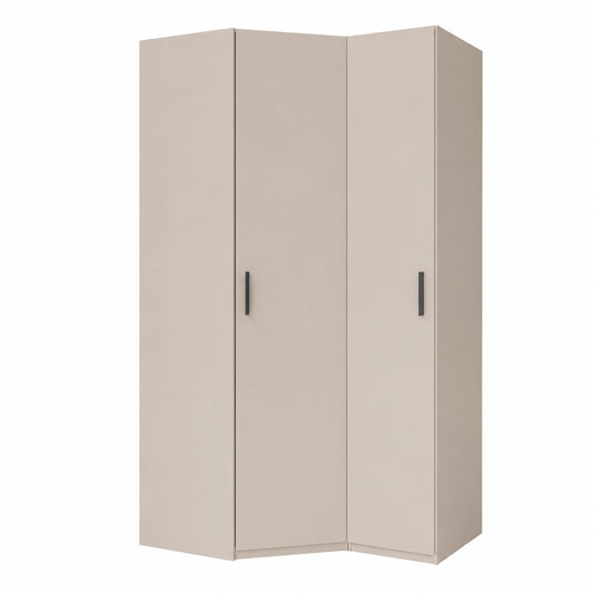 Platzsparender Eck-Kleiderschrank TRAWEN in Weiß, 1-türig, 90 cm, Holzwerkstoff