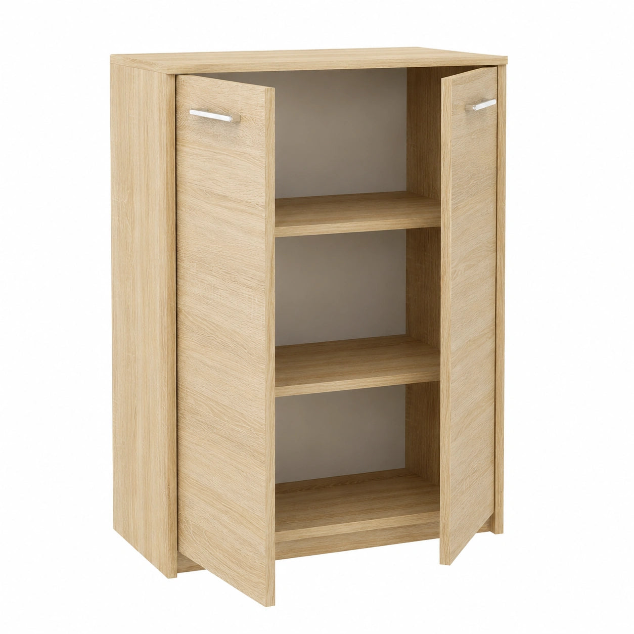 MATKAM Bürokommode, 2-türig, mit 2 Schubladen, Sonoma Eiche, Metallgriffe