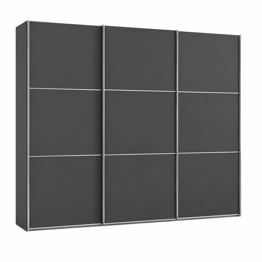Staud Schwebetürenschrank Includo 3-türig, Vulkan Dekor, Premium Qualität, H 222 cm, B 298 cm, T 68 cm