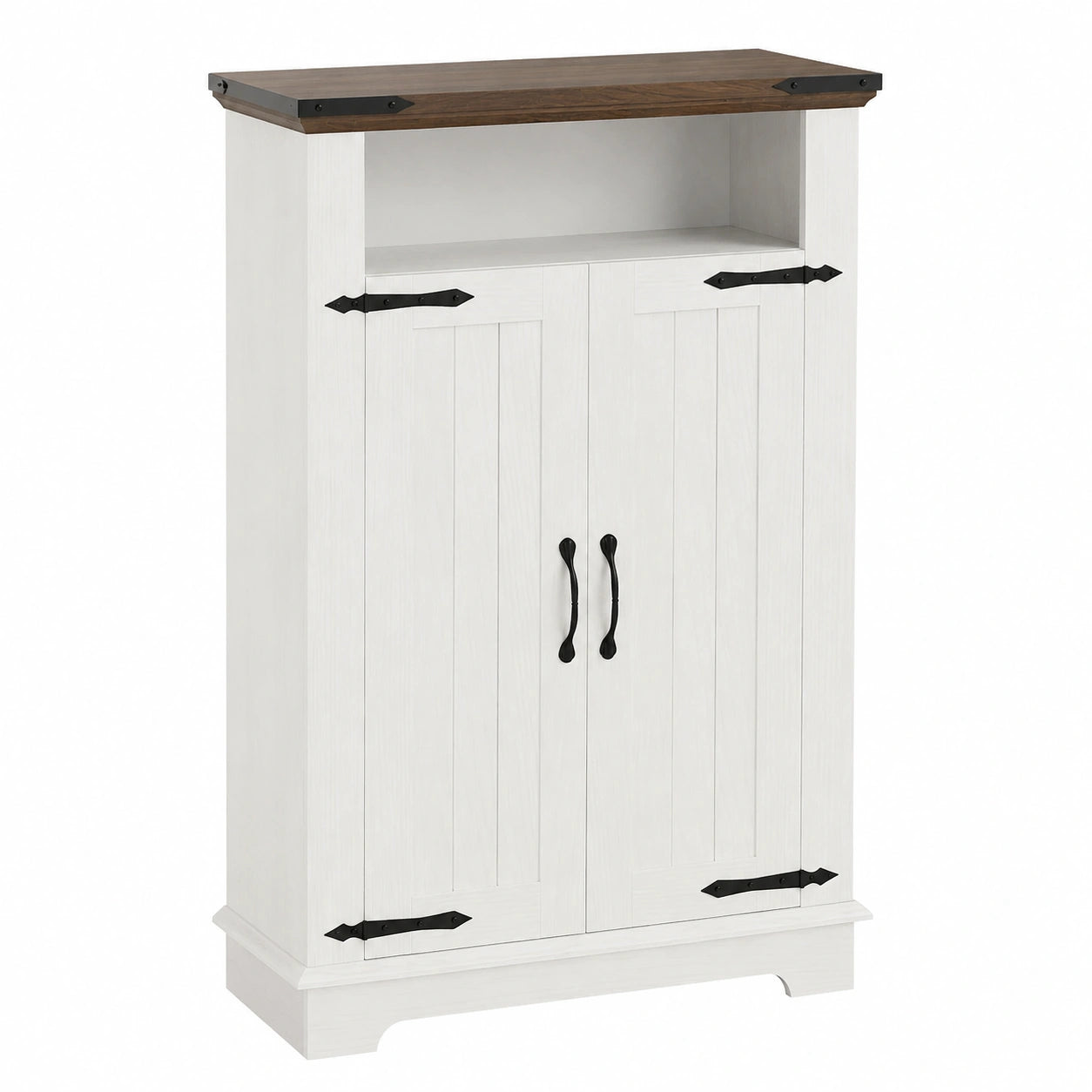 Weißer Eck-Badschrank im Landhausstil mit Schublade und Regal – Feuchtigkeitsbeständig und Platzsparend